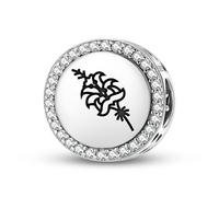 Magic Charms Argento Sterling 925 Persiano Lily Gioielli Fit Bracciale Charm etnico Simboli culturali Regali per le donne