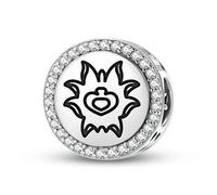 Magic Charms Argento Sterling 925 Persiano Peony Gioielli Fit Bracciale Charm etnico Simboli culturali Regali per le donne