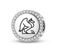 Magic Charms Argento Sterling 925 Persiano Simurg Gioielli Fit Braccialetto Charm etnico Simboli culturali Regali per le donne