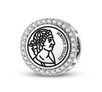 Magic Charms Argento Sterling 925 Roman Empire Servius Tullius Gioielli Fit Bracciale Charm etnico Simboli culturali Regali per le donne