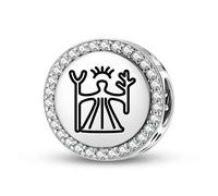 Magic Charms Argento Sterling 925 Sami Madder Akka Gioielli Fit Braccialetto Charm etnico Simboli culturali Regali per le donne