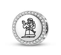 Magic Charms Argento Sterling 925 Sumerian An Anu Anum Gioielli Fit Bracciale Charm etnico Simboli culturali Regali per le donne