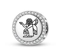 Magic Charms Argento Sterling 925 Sumerian Apsu Abzu Gioielli Fit Bracciale Charm etnico Simboli culturali Regali per le donne
