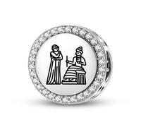 Magic Charms Argento Sterling 925 Sumerian Aya Nin Aya Sherida Gioielli Fit Bracciale Charm etnico Simboli culturali Regali per le donne