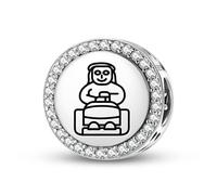 Magic Charms Argento Sterling 925 Sumerian Enheduanna Gioielli Fit Bracciale Charm etnico Simboli culturali Regali per le donne