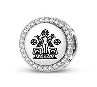 Magic Charms Argento Sterling 925 Sumerian Ereshkigal Gioielli Fit Bracciale Charm etnico Simboli culturali Regali per le donne