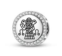 Magic Charms Argento Sterling 925 Sumerian Ninhursag Damgalnuna gioielli Fit bracciale fascino etnico simboli culturali regali per le donne