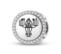 Magic Charms Argento Sterling 925 Sumerian Ram in the Thicket Gioielli Fit Bracciale Charm etnico Simboli culturali Regali per le donne