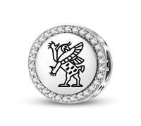 Magic Charms Argento Sterling 925 Sumerian Tiamat Gioielli Fit Braccialetto Charm etnico Simboli culturali Regali per le donne