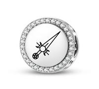 Magic Charms Argento Sterling 925 Wicca Athame - Dagger gioielli Fit bracciale fascino etnico simboli culturali regali per le donne