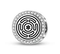 Magic Charms Argento Sterling 925 Wicca Hecate Wheel Gioielli Fit Bracciale Charm Simboli culturali etnici Regali per le donne