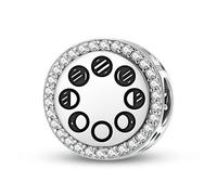 Magic Charms Argento Sterling 925 Wicca Moon Phases gioielli Fit bracciale fascino etnico simboli culturali regali per le donne