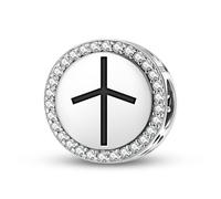 Magic Charms Bracciale in argento Sterling 925 Christianity St.Nino's Cross Gioielli Fit Charm etnico Simboli culturali Regali per le donne