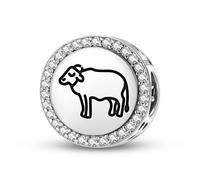 Magic Charms Bracciale in argento sterling 925 Jainism Bhaisa Buffalo gioielli Fit bracciale fascino etnico simboli culturali regali per le donne