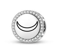 Magic Charms Bracciale in argento sterling 925 Jainism Crescent Moon gioielli Fit bracciale fascino etnico simboli culturali regali per le donne