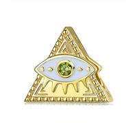 Magic Charms Ciondolo protezione malocchio Argento 925 placcato oro Piramide Malocchio Amuleto Perline per buona fortuna Chakra Bilanciamento per madre figlia Sorella Regali di compleanno