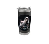Magic Cocker Spaniel Dog Bicchiere termico in acciaio inox doppia parete