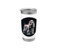 Magic Cocker Spaniel Dog Bicchiere termico in acciaio inox doppia parete