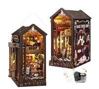 Magic Coffee Shop - Kit fai da te per angolo libro, struttura di apertura e dettagli mistici, puzzle 3D, fermalibri da montare per adulti (Magic Coffee Shop con musica)