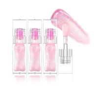 Magic Color Changing Lip Oil,Magic Color Changing Lip Gloss,Hydrating Lip Gloss Lip Balm Transparent Lip Care,Waterproof & Long Lasting (3pcs)