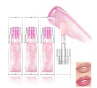 Magic Color Changing Moisturizing Lip Glow Oil Plumping Glimmer Glow Lipstick - Hydrating Lip Gloss Lip Balm Transparent Lip Care, Long Lasting Moisturizing Non-sticky Fresh Texture Lip Oil (3pcs)