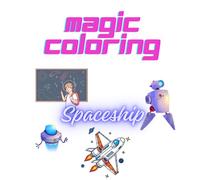 Magic Coloring Spaceship Book: Educational coloring pages with spaceships for childrens 3-5