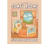 Magic Comfy Rooms - A Cozy Coloring Journey: 40 Bold and Easy-to-Color Pages Featuring Cozy Rooms, Teddy Bears, Cats, Desks, Decorations, Window ... - Perfect for Creative Kids Ages 4-8 #010