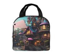 Magic Cottage - Borsa termica per il pranzo, resistente ed elegante, con foglio di alluminio spesso, completamente isolata, per donne e uomini.