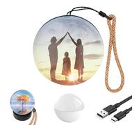 Magic Crystal Ball Memory Orb, Core Memory Orb, WiFi Crystal Ball Video Player, 2.7" Couples Custom Video & Photo Sphere, Valentine’s Day Keepsake Gift (White)