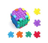 Magic Cube Fidget Toys Push Pop It Bubble Press Game Sensory Stress Relief Toys