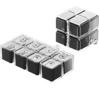 Magic Cube Magnetic Pill Organizer, Magic Cube Pill Box, Weekly Pill Organizer Magnetic, Creative Moisture-Proof Drawstring Sealed Pill Box, Portable Travel Pill Case(Black,Without lanyard)