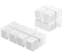 Magic Cube Magnetic Pill Organizer, Magic Cube Pill Box, Weekly Pill Organizer Magnetic, Creative Moisture-Proof Drawstring Sealed Pill Box, Portable Travel Pill Case(White,Without lanyard)