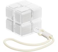 Magic Cube Magnetic Pill Organizer, Magic Cube Pill Box, Weekly Pill Organizer Magnetic, Creative Moisture-Proof Drawstring Sealed Pill Box, Portable Travel Pill Case(White,With lanyard)