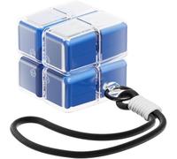 Magic Cube Magnetic Pill Organizer, Magic Cube Pill Box, Weekly Pill Organizer Magnetic, Creative Moisture-Proof Drawstring Sealed Pill Box, Portable Travel Pill Case(Blue,With lanyard)