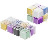 Magic Cube Magnetic Pill Organizer, Magic Cube Pill Box, Weekly Pill Organizer Magnetic, Creative Moisture-Proof Drawstring Sealed Pill Box, Portable Travel Pill Case(Multicolor,Without lanyard)