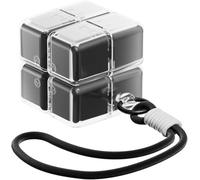 Magic Cube Magnetic Pill Organizer, Magic Cube Pill Box, Weekly Pill Organizer Magnetic, Creative Moisture-Proof Drawstring Sealed Pill Box, Portable Travel Pill Case(Black,With lanyard)