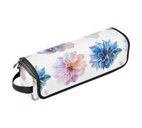 Magic Dahlia Flowers - Ferro arricciacapelli 2 in 1, con cuscinetto resistente al calore, grande capacità, organizer per piastre, piastre e arricciacapelli, portatile, essenziale da viaggio