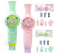 Magic Elastic Smoke Fog Bubble Machine,Colorful Smoke Bubble Machine, Kids Magic Bubbles Gun Toy with Fog Effect & Colorful Light,For Kids Christmas and New Year gifts (Pink+Green)