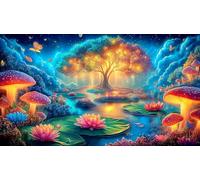 Magic-Forest Jigsaw Puzzle Impossible 1000 Pezzi Decorazione per la casa. Giochi di Rilassamento e Intelletto per Adulti e Bambini da 12 Anni 75x50cm/1000pcs