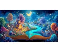 Magic-Forest Jigsaw Puzzle Impossible 1000 Pezzi Decorazione per la casa. Giochi di Rilassamento e Intelletto per adulti e ragazzi da 14 anni 75x50cm/1000pcs