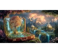 Magic-Forest Jigsaw Puzzle Impossible 1000Pcs Decorazione per la casa. Giochi di Rilassamento e Intelletto per adulti e ragazzi da 14 anni 38x52cm/1000pcs