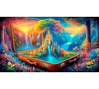 Magic-Forest Jigsaw Puzzle Impossible 1000Pcs Decorazione per la casa. Rilassamento e Intelletto per Adulti e Bambini da 12 Anni 75x50cm/1000pcs