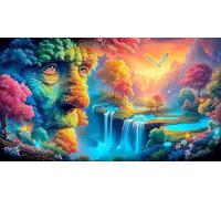 Magic-Forest Jigsaw Puzzle Impossible 1000Pcs Decorazione per la casa. Rilassamento e Intelletto per Adulti e Bambini da 12 Anni 38x26cm/1000pcs