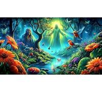 Magic-forest Jigsaw Puzzle Impossible 1000Pcs Decorazione per la casa. Rilassamento e Intelletto per adulti e ragazzi da 14 anni 38x26cm/1000pcs