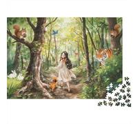 Magic Forest Puzzle 1000 Pezzi Riciclato Forest Path Anziani Puzzles Festa Gioco Accessori Idea Regalo Perfetta for Famiglia And Friends Compleannos 70x50cm/1000pcs