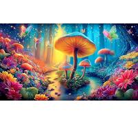 Magic-Forest Puzzle impossibili 1000Pcs Decorazione per la casa. Giochi di Rilassamento e Intelletto per adulti e ragazzi da 14 anni 75x50cm/1000pcs