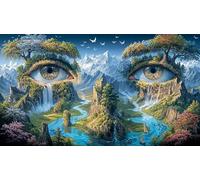 Magic-Forest Puzzle impossibili 1000Pcs Decorazione per la casa. Rilassamento e Intelletto per Adulti e Bambini da 12 Anni 38x52cm/1000pcs