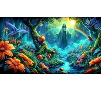 Magic-forest Puzzle Impossible 1000 Pezzi Decorazione per la casa. Rilassamento e Intelletto per adulti e ragazzi da 14 anni 75x50cm/1000pcs