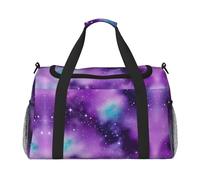 Magic Galaxy Sky Purple Travel Tote Bag - Grande borsa per la spesa riutilizzabile, borsa per le vacanze, borsone sportivo con tracolla regolabile, nero, taglia unica, Nero , Taglia unica