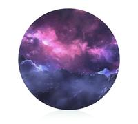 Magic Galaxy - Tagliere da cucina, leggero, per picnic, rotondo, in vetro temperato, resistente ai graffi, facile da pulire